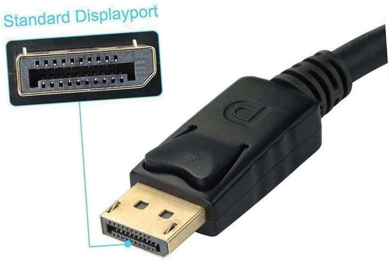 Displayport to USB Video Converter Adapter for Multi Monitor Projector Setup Black - Image 4
